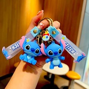 Lilo & Stitch Blue Keychain, Backpack Accessory- Set of two units